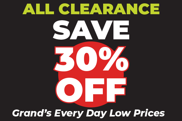ALL CLEARANCE
SAVE up to 80% OFF Grand's Every Day Low Prices